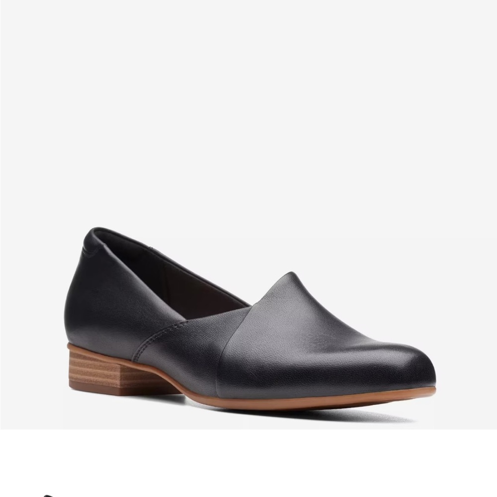 LIKE NEW Clarks Collection Juliet Palm Loafer Shoe slip on leather black 5.5